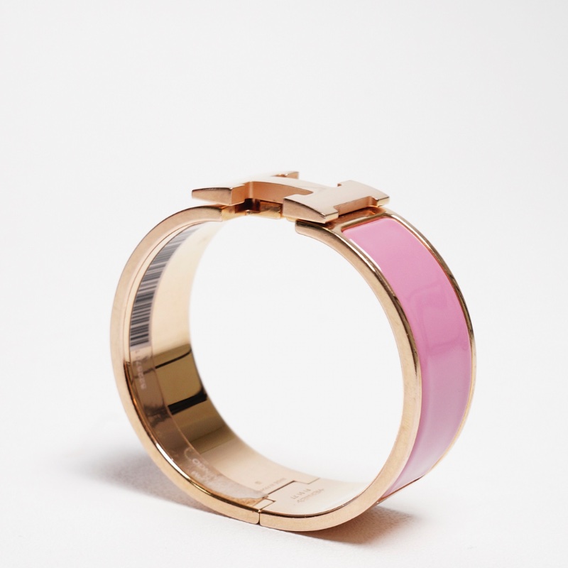 Hermes 愛馬仕 Clic H手環 (粉) PM小號-8