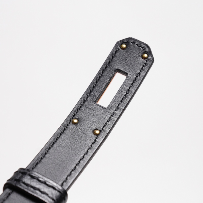 HERMÈS Kelly 18 腰帶（經典金扣款/黑色）-5