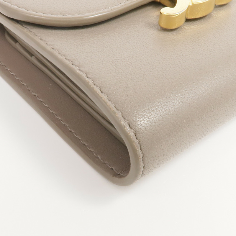 CELINE 牛皮皮革Wallet金扣錢包-8