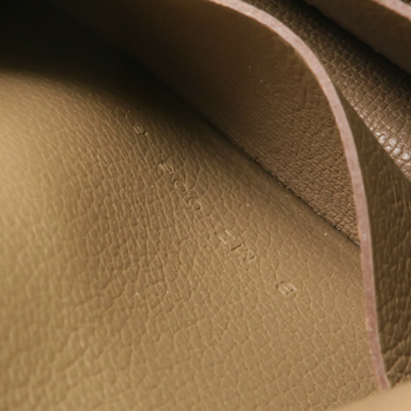 HERMES Evercolor皮革Constance Slim Wallet金扣錢包Etoupe-14