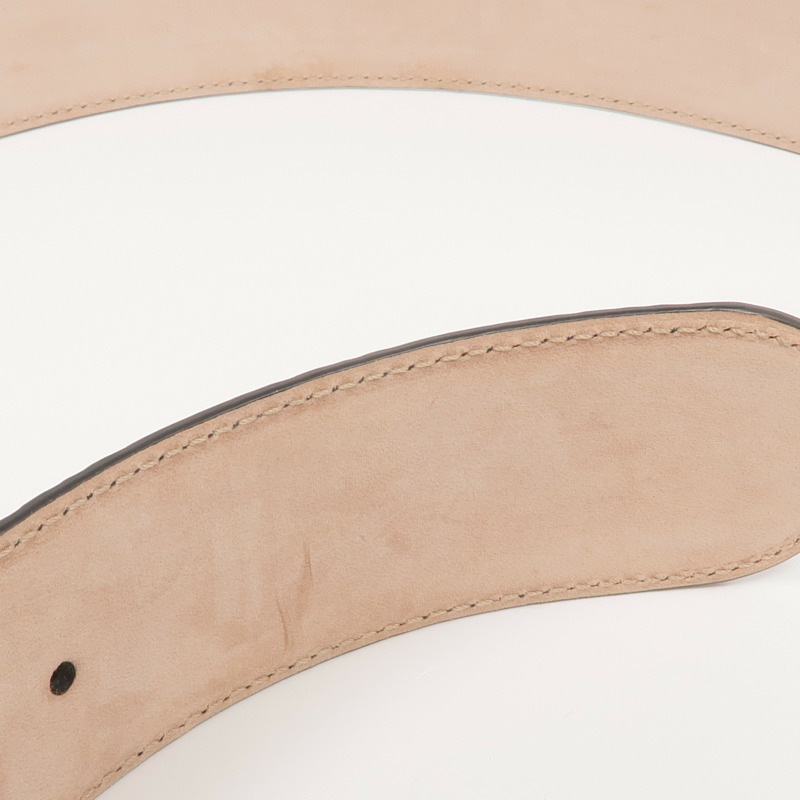 GUCCI 牛皮皮革Belt銀扣皮帶-7