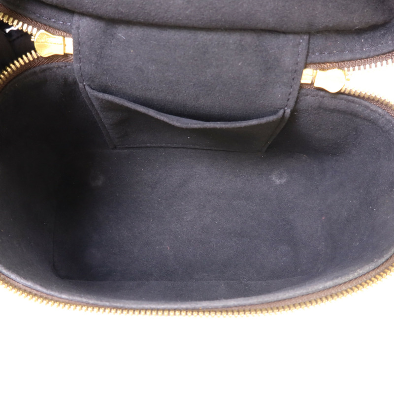 LOUIS VUITTON Monogram Reverse Vanity PM金扣手挽肩背兩用袋棕色-5