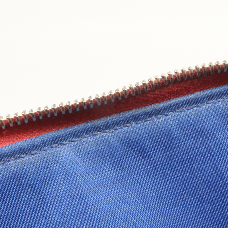 HERMES Epsom皮革/絲質Silk In Long Wallet銀扣長錢包Rubis-11