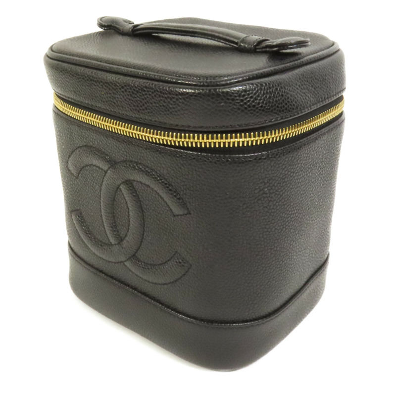 CHANEL 牛皮皮革Vintage Vanity金扣手挽袋-2