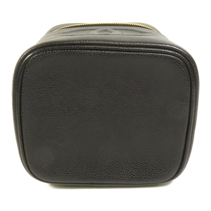 CHANEL 牛皮皮革Vintage Vanity金扣手挽袋-3