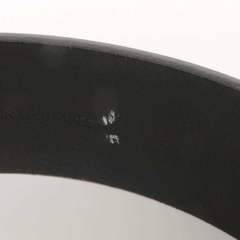 CHANEL 牛皮皮革Belt 95cm銀扣皮帶-7