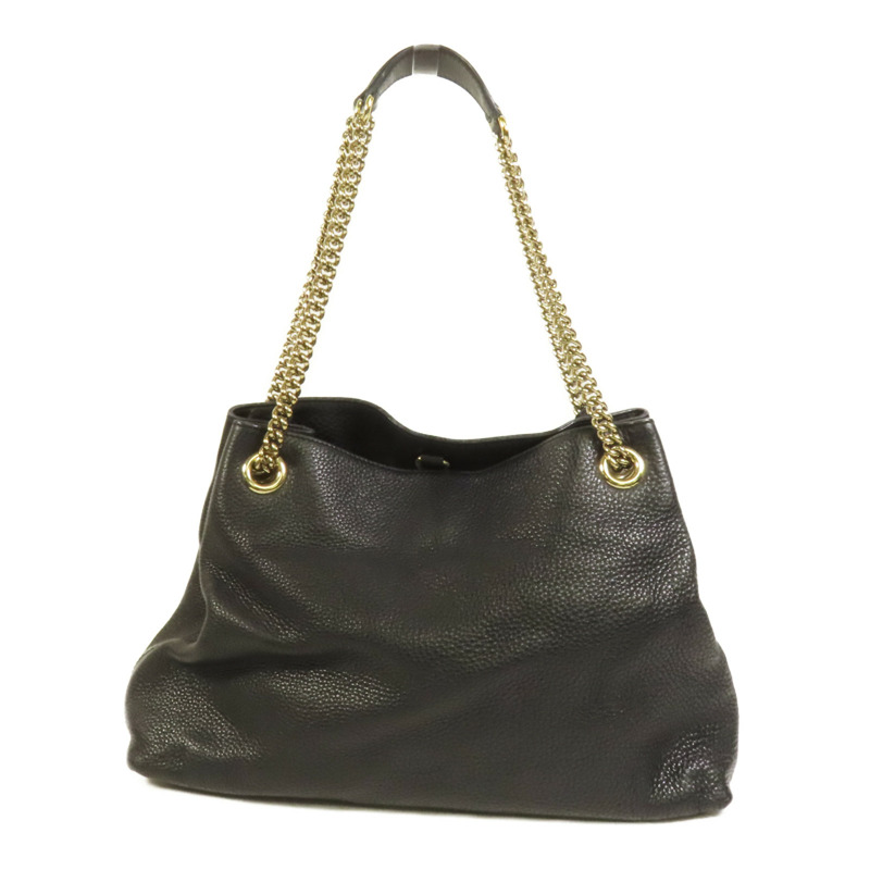 GUCCI 牛皮皮革Soho Pebbled金扣肩背袋-1