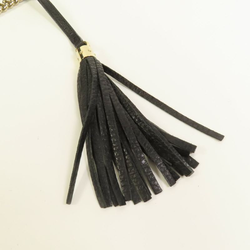 GUCCI 牛皮皮革Soho Pebbled金扣肩背袋-6