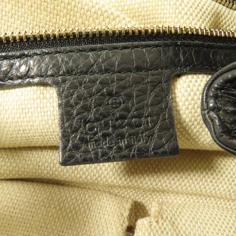 GUCCI 牛皮皮革Soho Pebbled金扣肩背袋-8