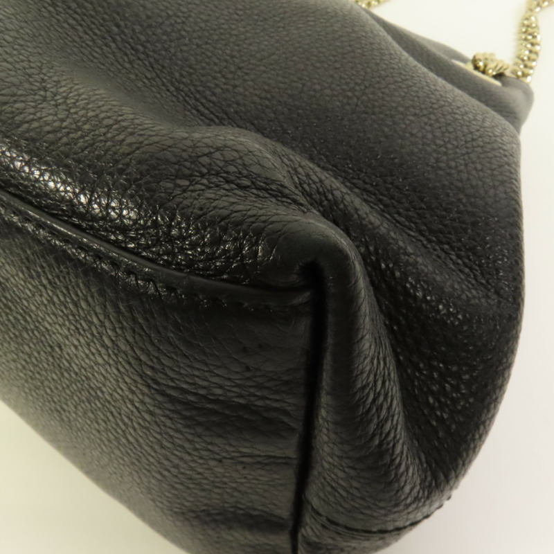 GUCCI 牛皮皮革Soho Pebbled金扣肩背袋-13