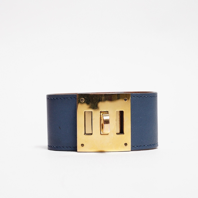 HERMES 愛馬仕 kelly dog 手環 小號(藍色) X刻-0