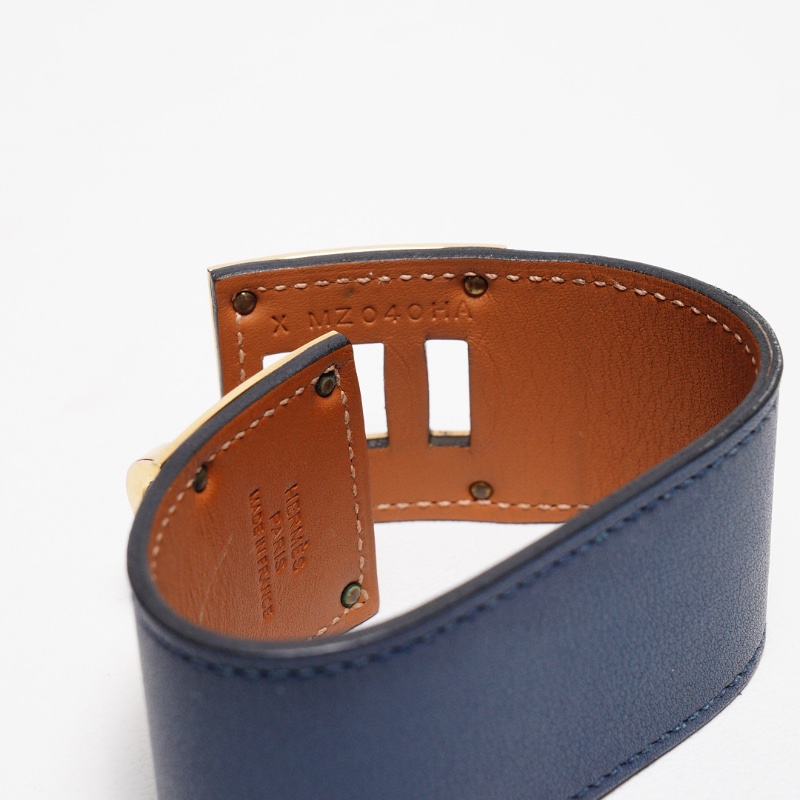 HERMES 愛馬仕 kelly dog 手環 小號(藍色) X刻-4