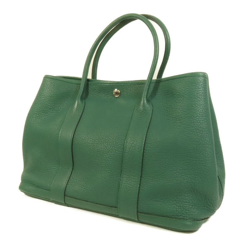 HERMES Negonda皮革Garden Party PM手挽袋Malachite-2