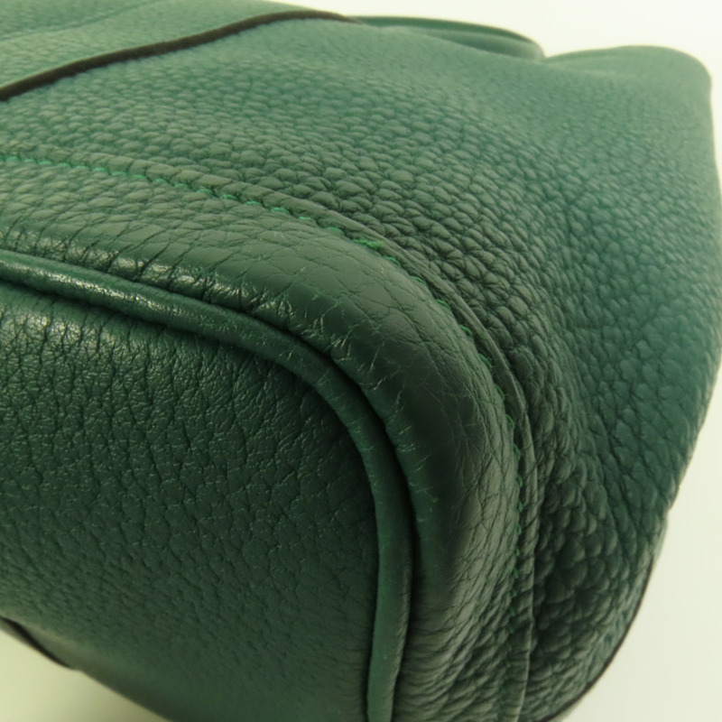 HERMES Negonda皮革Garden Party PM手挽袋Malachite-12