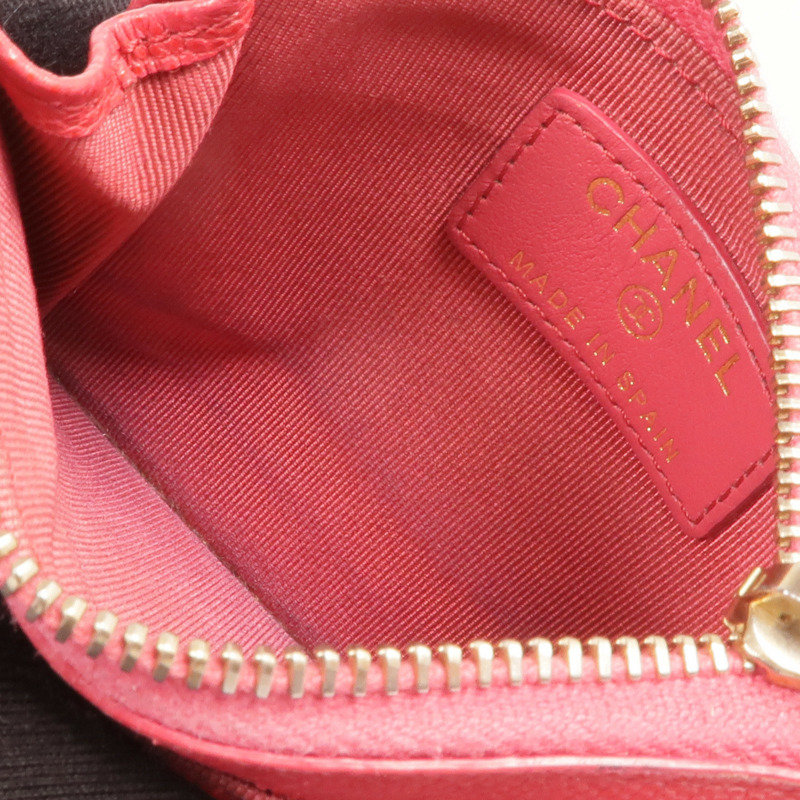 CHANEL 牛皮皮革Card Case金扣卡片套-16