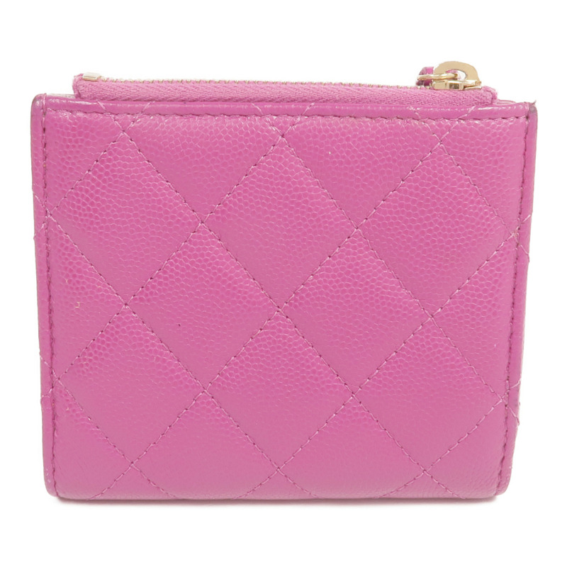 CHANEL 牛皮皮革Wallet金扣錢包-1