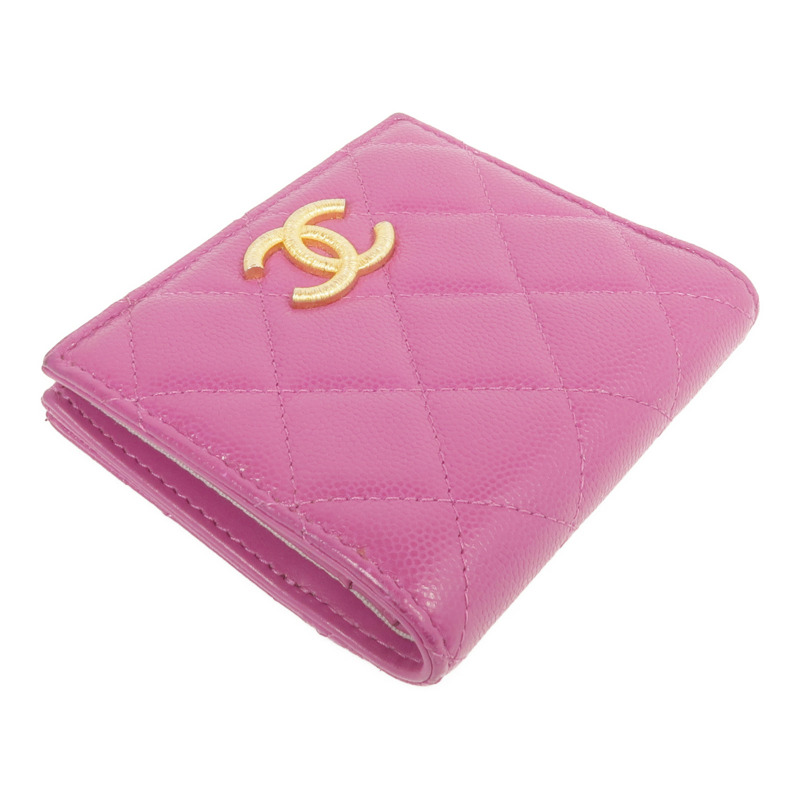 CHANEL 牛皮皮革Wallet金扣錢包-3