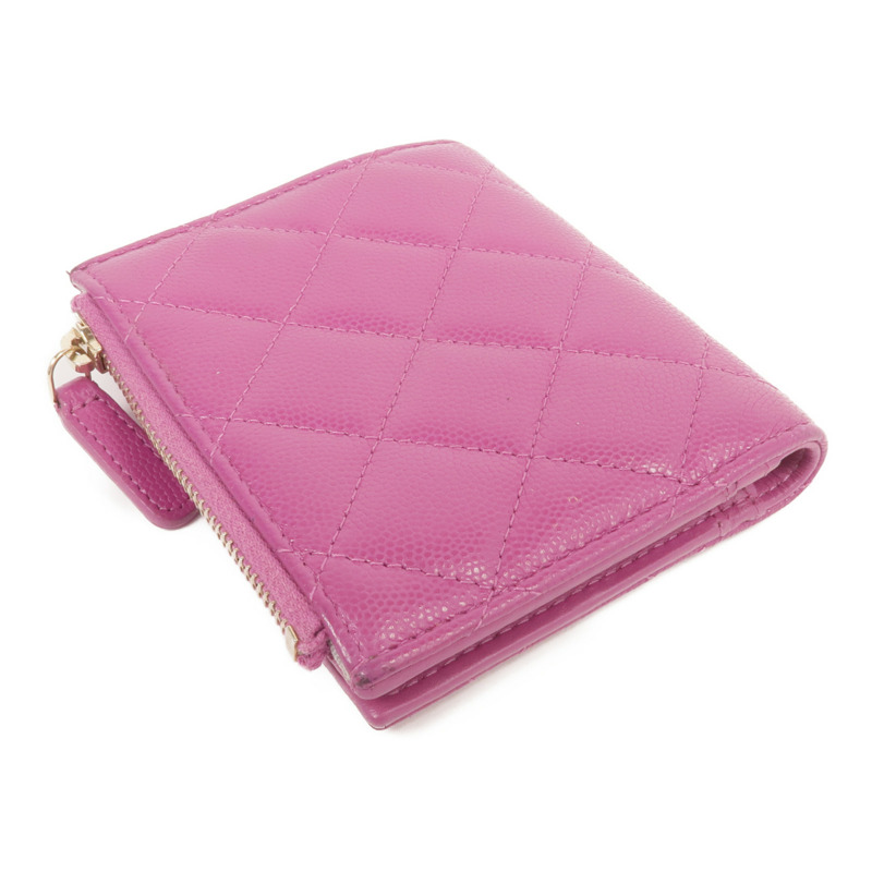 CHANEL 牛皮皮革Wallet金扣錢包-4