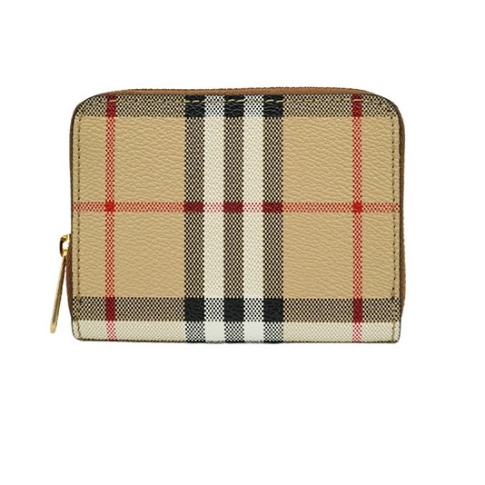 BURBERRY 巴寶莉 Vintage經典格紋帆布短夾(典藏米色)-2