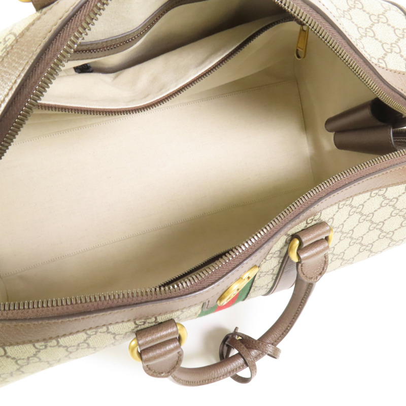 GUCCI 塗層帆布Savoy Medium Duffel金扣手挽肩背兩用袋-4