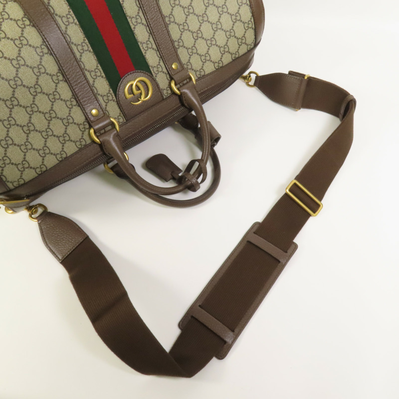 GUCCI 塗層帆布Savoy Medium Duffel金扣手挽肩背兩用袋-5