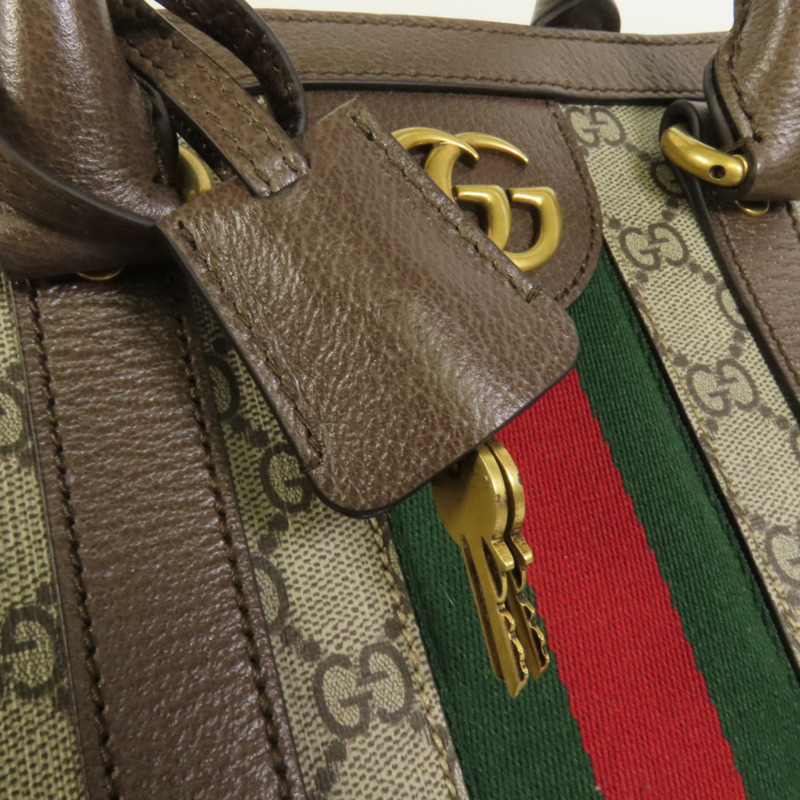 GUCCI 塗層帆布Savoy Medium Duffel金扣手挽肩背兩用袋-8