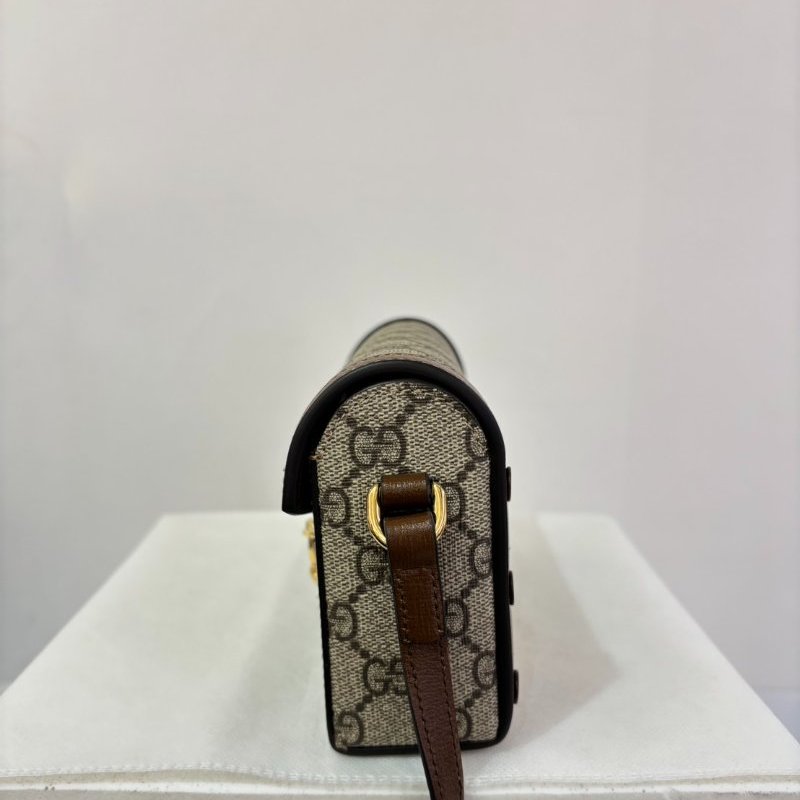 GUCCI咖邊PVC 1955橫式手機包-2