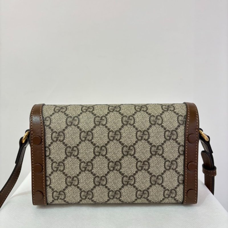 GUCCI咖邊PVC 1955橫式手機包-3