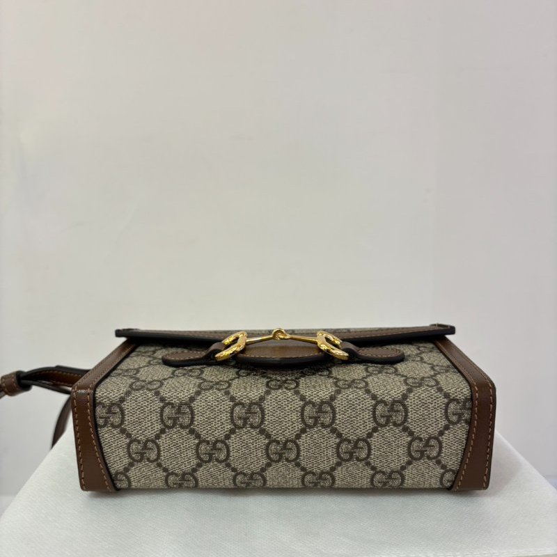 GUCCI咖邊PVC 1955橫式手機包-4