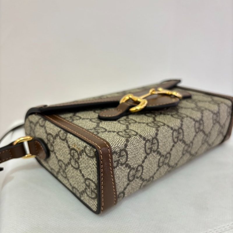 GUCCI咖邊PVC 1955橫式手機包-6