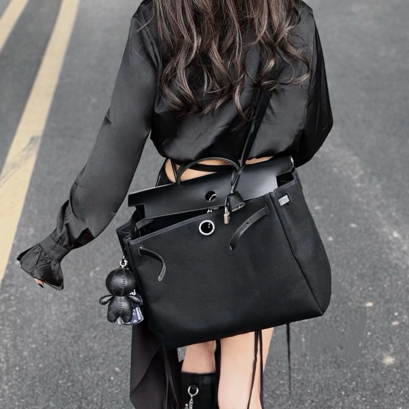 Hermes Herbag 31 肩背包 （黑白兩色替換袋）-22
