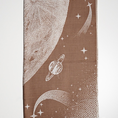 HERMES 月光飛馬 金棕 140 羊絨圍巾 絲巾