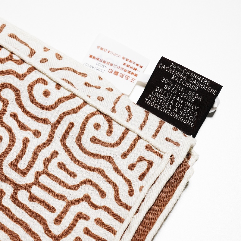 HERMES 月光飛馬 金棕 140 羊絨圍巾 絲巾-3