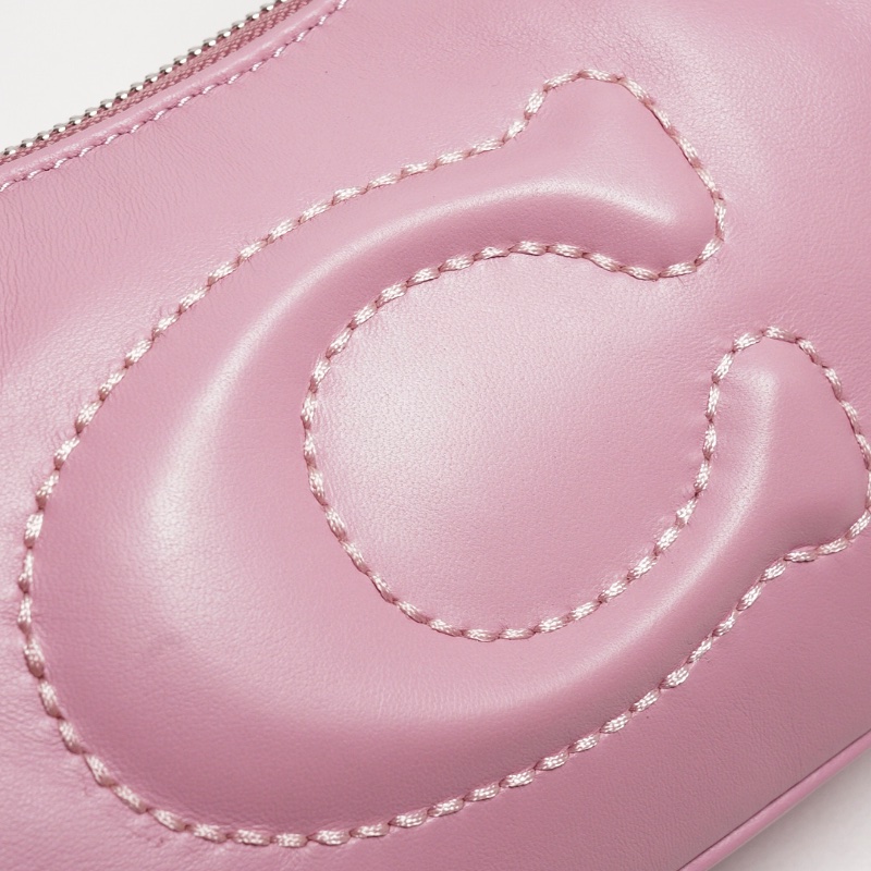 Coach雲朵麻將包/斜背包 附背帶（粉紫色）-5