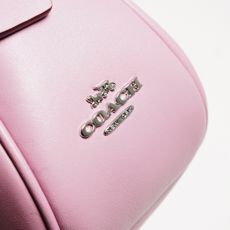 Coach雲朵麻將包/斜背包 附背帶（粉紫色）-6