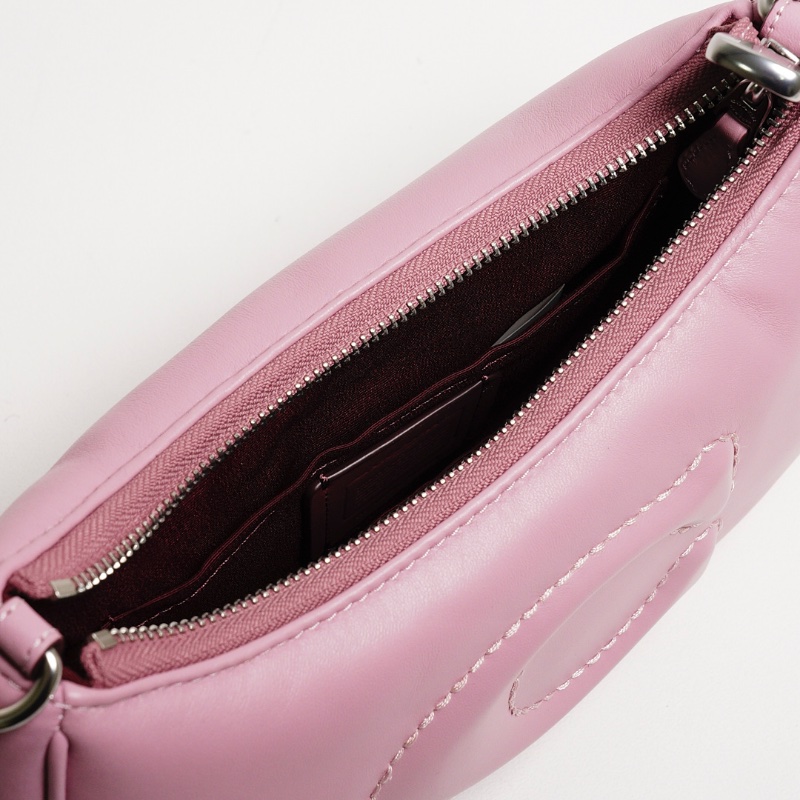 Coach雲朵麻將包/斜背包 附背帶（粉紫色）-9