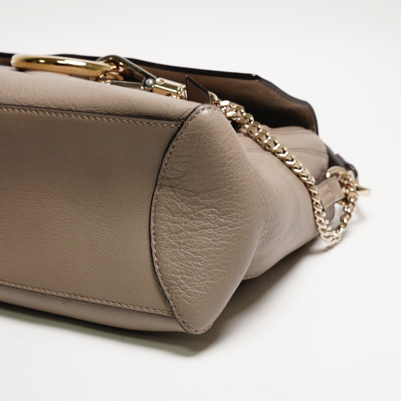 CHLOE Faye系列 手提斜背兩用包(大象灰)-6