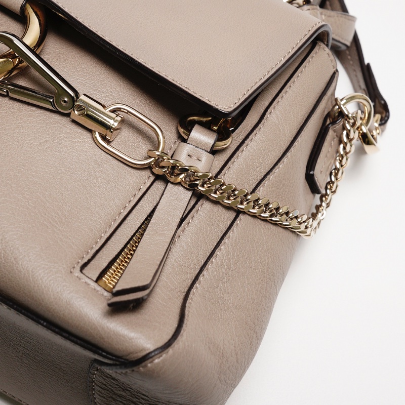 CHLOE Faye系列 手提斜背兩用包(大象灰)-7