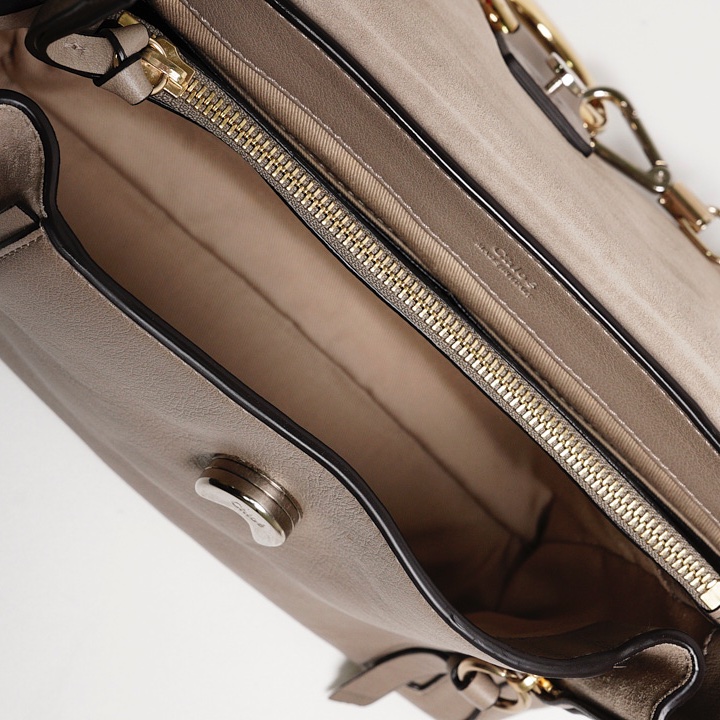 CHLOE Faye系列 手提斜背兩用包(大象灰)-8