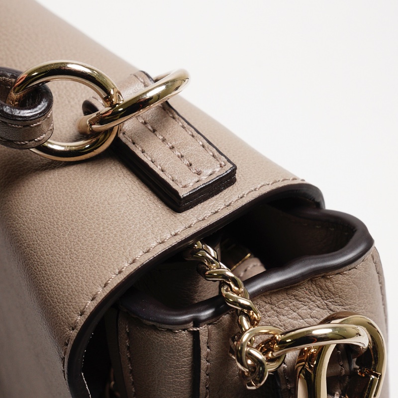 CHLOE Faye系列 手提斜背兩用包(大象灰)-11