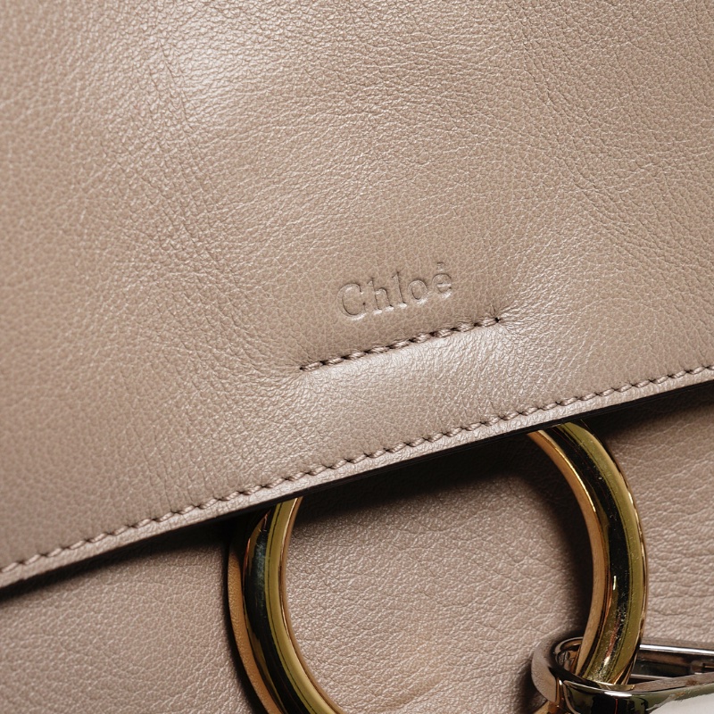CHLOE Faye系列 手提斜背兩用包(大象灰)-12