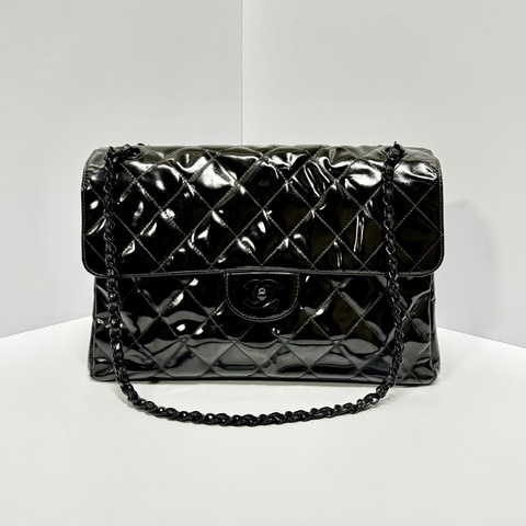 （超稀有雙面版本🌹） Chanel CF30 Jumbo “so black” 全黑經典包