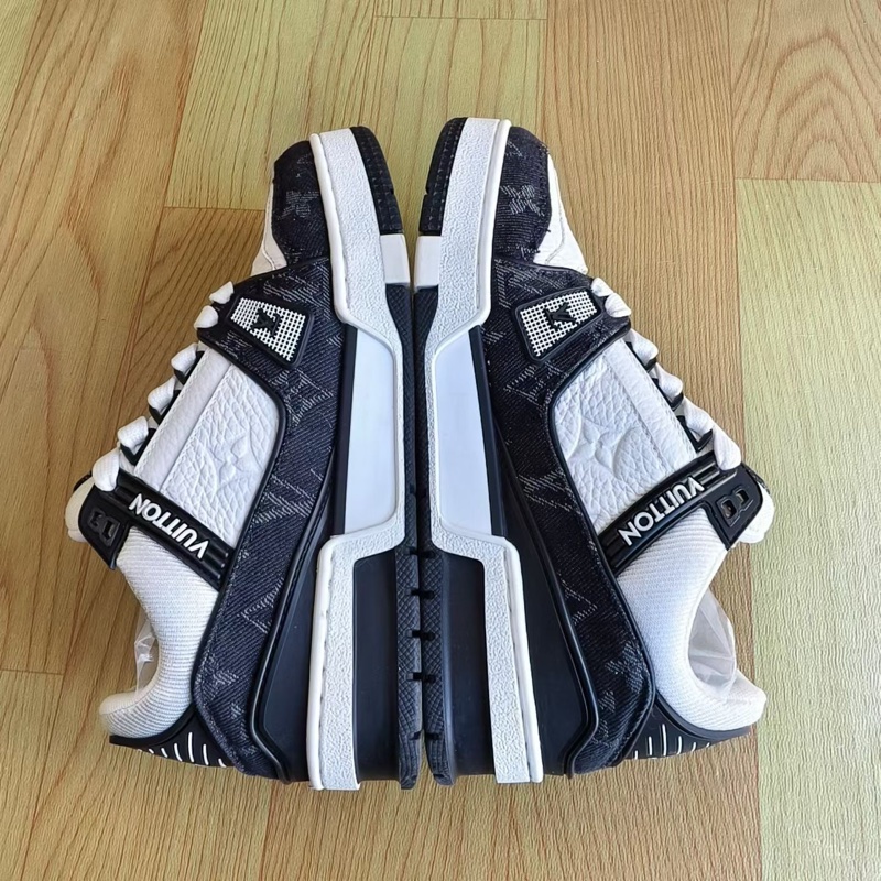 Louis vuitton路易威登 lv trainer 黑白老花牛仔35.5碼-2