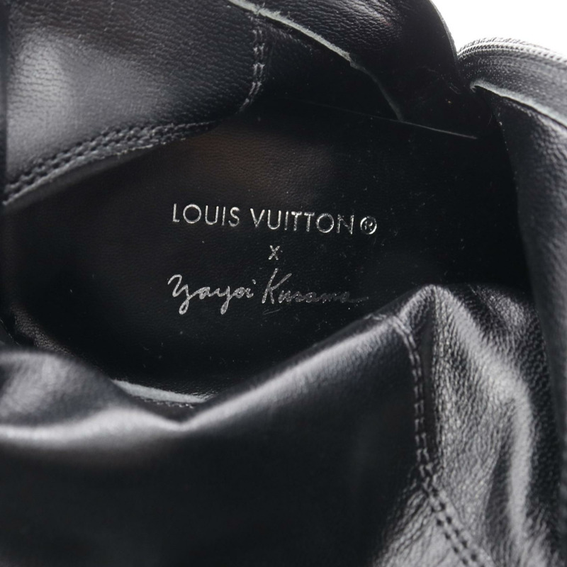 路易威登 LV x YK 聯名款 Painted Dots 短靴 Monogram 帆布棕色 #37-4