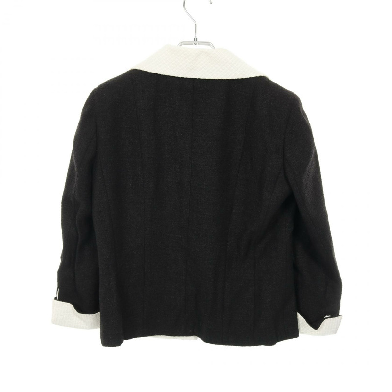 香奈兒其他外套 布料 羊毛棉 黑色 白色 二手 女士-1