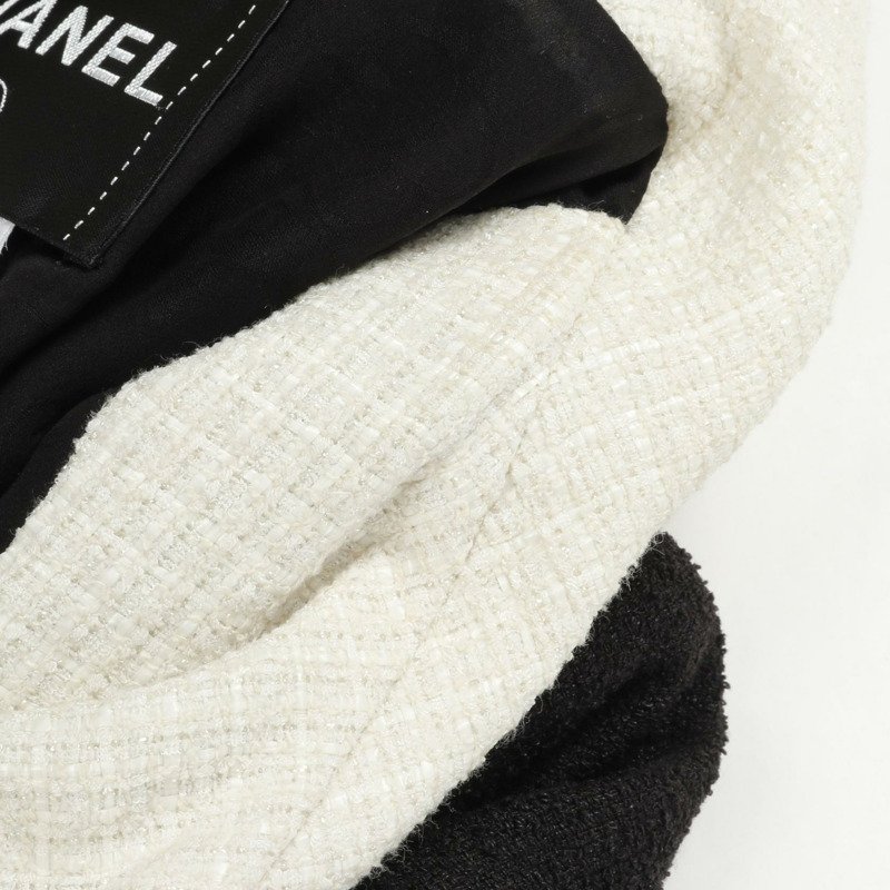香奈兒其他外套 布料 羊毛棉 黑色 白色 二手 女士-6