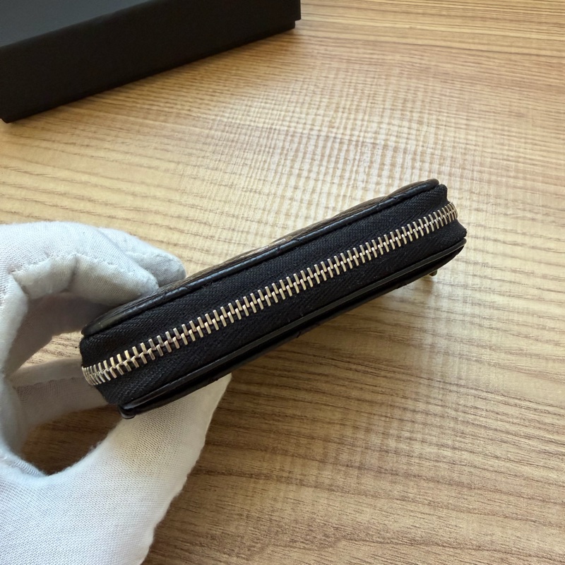 ®️✨近全新 CHANEL 黑銀短夾 荔枝牛皮-2