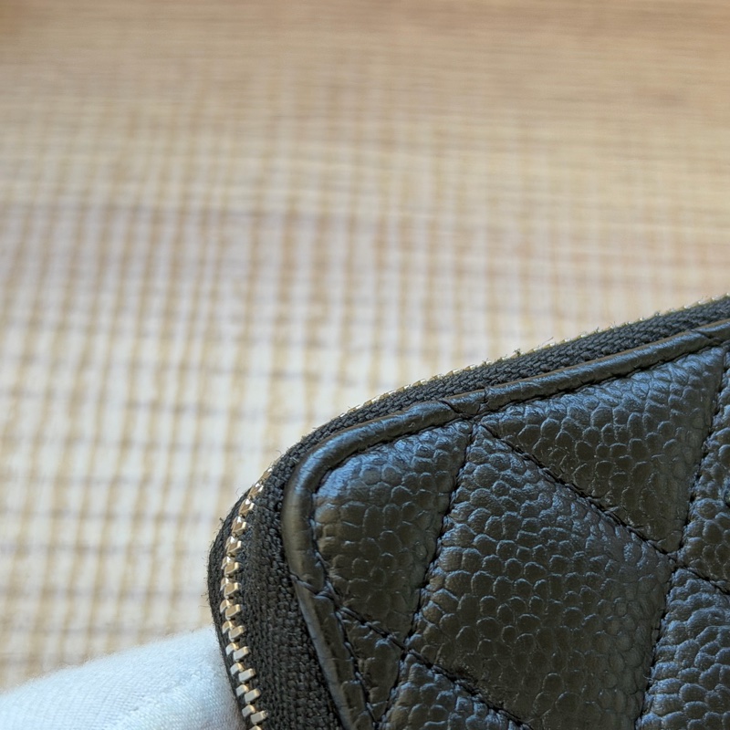 ®️✨近全新 CHANEL 黑銀短夾 荔枝牛皮-7