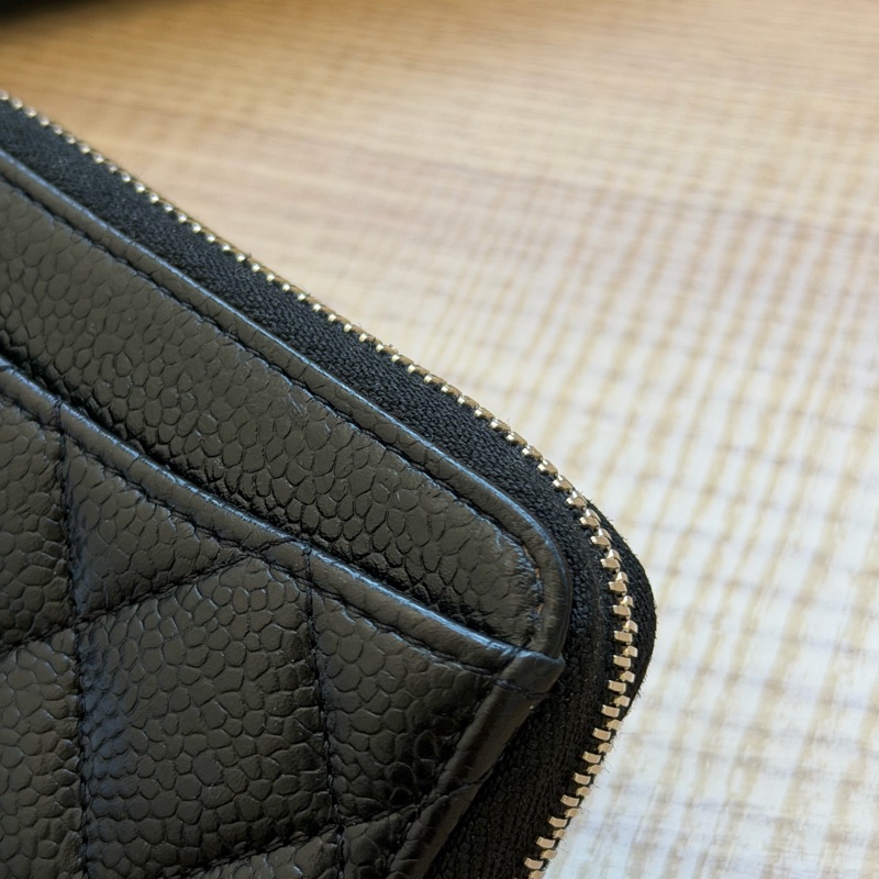 ®️✨近全新 CHANEL 黑銀短夾 荔枝牛皮-10