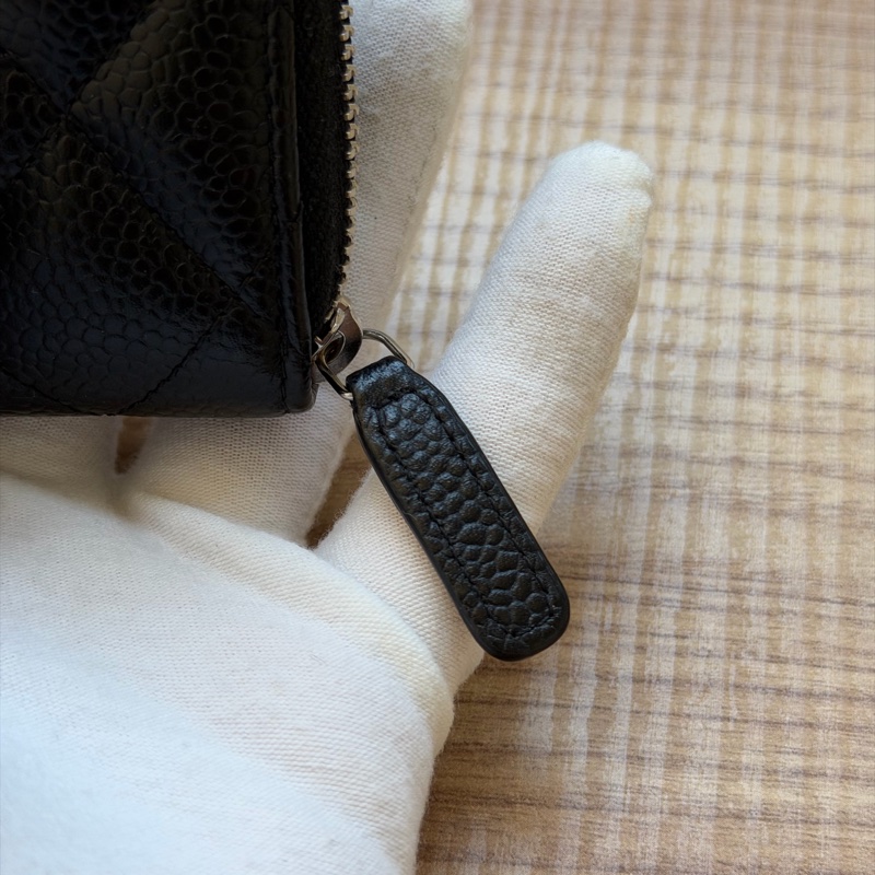 ®️✨近全新 CHANEL 黑銀短夾 荔枝牛皮-20